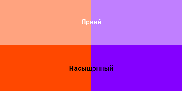 Яркие и насыщенные оттенки цвета