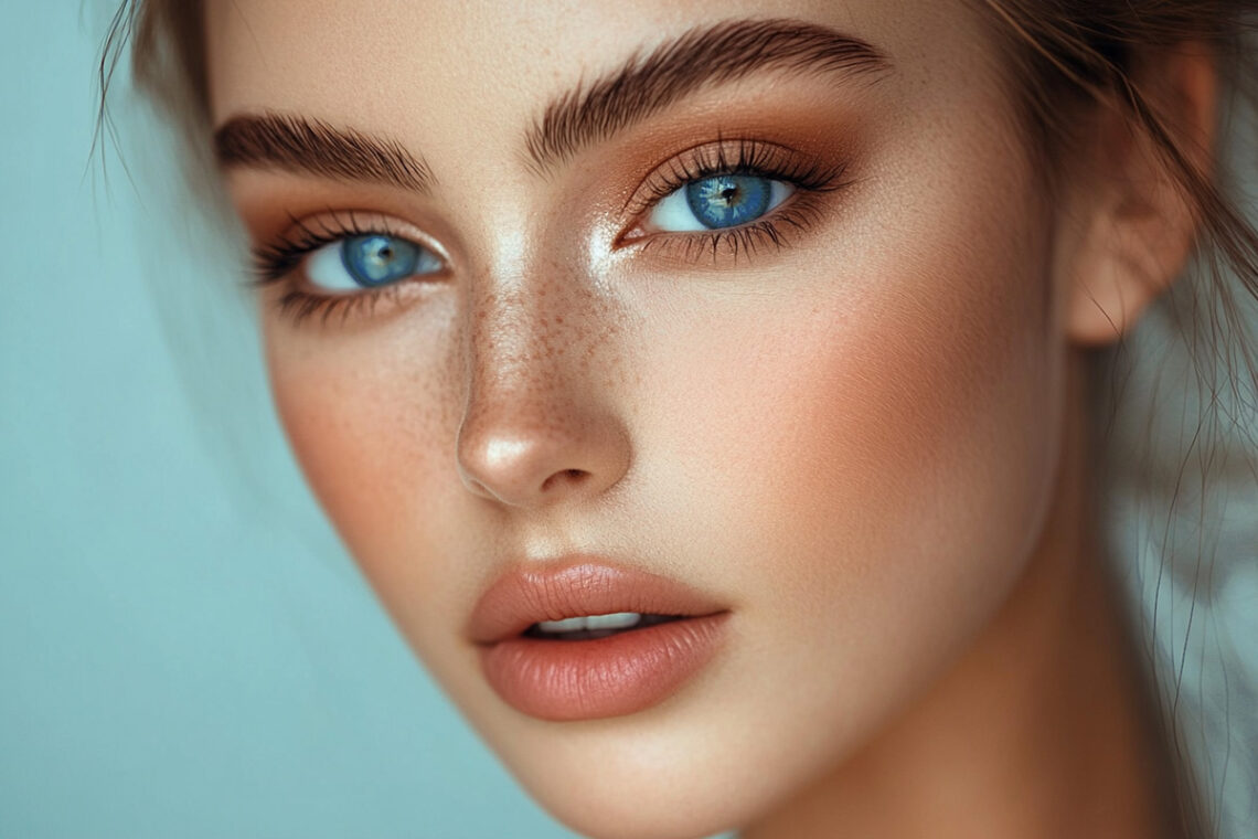 Макияж для голубых глаз